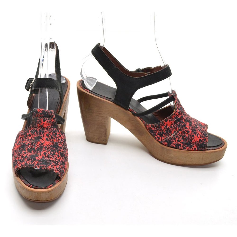 Rachel Comey Spade Paint Wooden Sandals size 9 - Picture 2 of 6